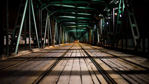 Preview wallpaper tunnel, bridge, construction, wood, metal