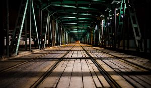 Preview wallpaper tunnel, bridge, construction, wood, metal