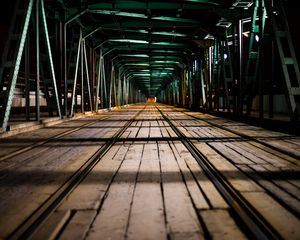 Preview wallpaper tunnel, bridge, construction, wood, metal