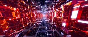 Preview wallpaper tunnel, bright, glow, perspective, 3d