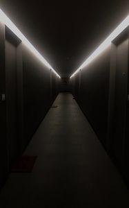Preview wallpaper tunnel, building, backlight, dark