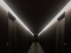 Preview wallpaper tunnel, building, backlight, dark