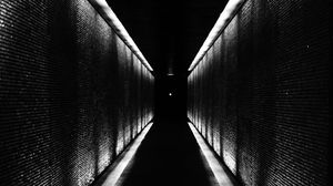 Preview wallpaper tunnel, building, bw, perspective