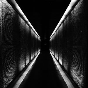 Preview wallpaper tunnel, building, bw, perspective