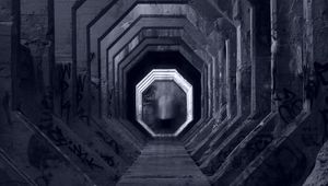 Preview wallpaper tunnel, bw, mirage, vision, monochrome