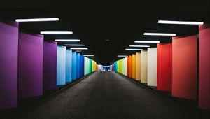 Preview wallpaper tunnel, colorful, walls