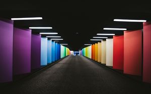 Preview wallpaper tunnel, colorful, walls