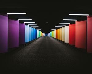 Preview wallpaper tunnel, colorful, walls
