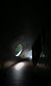 Preview wallpaper tunnel, corridor, dark, architecture, building