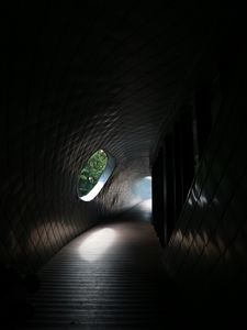 Preview wallpaper tunnel, corridor, dark, architecture, building
