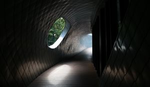 Preview wallpaper tunnel, corridor, dark, architecture, building