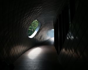 Preview wallpaper tunnel, corridor, dark, architecture, building