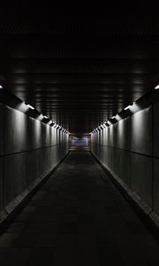 Preview wallpaper tunnel, corridor, dark, gray