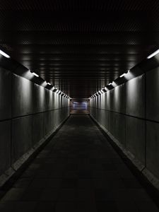 Preview wallpaper tunnel, corridor, dark, gray
