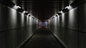 Preview wallpaper tunnel, corridor, dark, gray