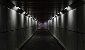 Preview wallpaper tunnel, corridor, dark, gray