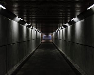 Preview wallpaper tunnel, corridor, dark, gray