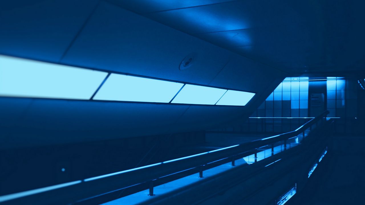 Wallpaper tunnel, corridor, dark, light, backlight
