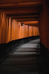 Preview wallpaper tunnel, corridor, lantern, architecture, wooden