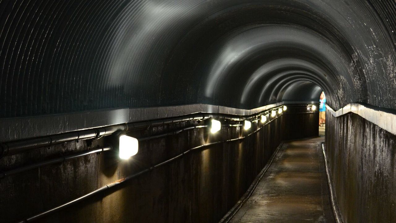 Wallpaper tunnel, corridor, lights, lighting