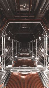 Preview wallpaper tunnel, corridor, perspective, art, sci-fi