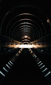Preview wallpaper tunnel, dark, backlight, lighting