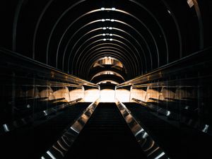 Preview wallpaper tunnel, dark, backlight, lighting