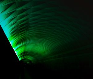 Preview wallpaper tunnel, dark, backlight, green