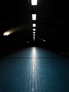 Preview wallpaper tunnel, dark, lighting, lights
