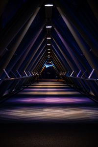 Preview wallpaper tunnel, dark, triangular, metal, construction