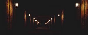 Preview wallpaper tunnel, darkness, lights, light
