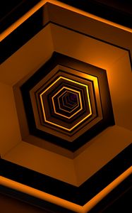 Preview wallpaper tunnel, depth, perspective, hexagonal, geometric