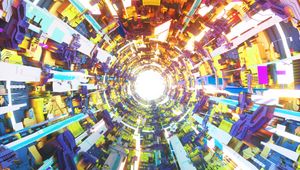 Preview wallpaper tunnel, glow, colorful, light, bright