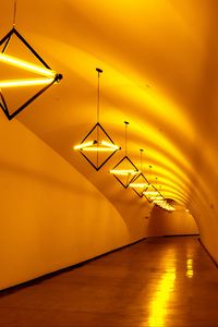 Preview wallpaper tunnel, lamps, light, yellow