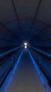 Preview wallpaper tunnel, light, blue, backlight