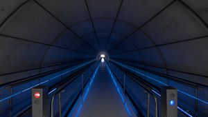 Preview wallpaper tunnel, light, blue, backlight