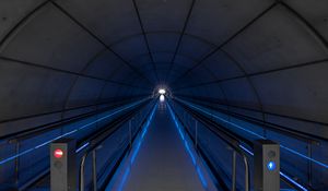 Preview wallpaper tunnel, light, blue, backlight