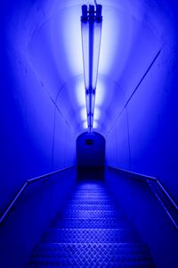 Preview wallpaper tunnel, light, blue, neon