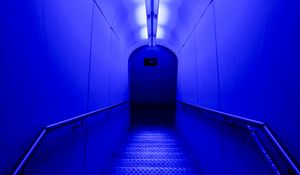 Preview wallpaper tunnel, light, blue, neon