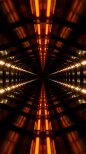 Preview wallpaper tunnel, light, lamps, perspective, depth