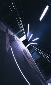 Preview wallpaper tunnel, light, neon, perspective