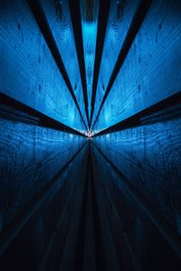 Preview wallpaper tunnel, light, reflection, abstraction, blue