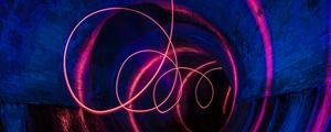 Preview wallpaper tunnel, lines, neon, glow, abstraction