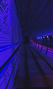 Preview wallpaper tunnel, metro, dark, underground, backlight