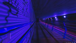 Preview wallpaper tunnel, metro, dark, underground, backlight