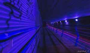 Preview wallpaper tunnel, metro, dark, underground, backlight