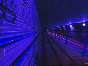 Preview wallpaper tunnel, metro, dark, underground, backlight