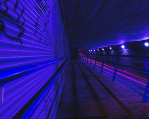 Preview wallpaper tunnel, metro, dark, underground, backlight