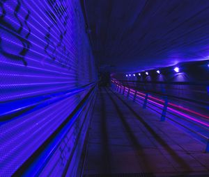 Preview wallpaper tunnel, metro, dark, underground, backlight