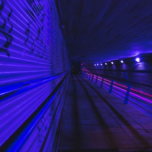 Preview wallpaper tunnel, metro, dark, underground, backlight